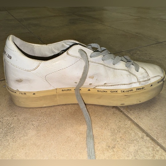 Golden Goose HI-STAR White Gold Star Sneaker Size 37 - Picture 6 of 12